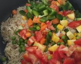 A picture of step 2 of Mexican rice.
