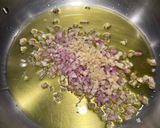 A picture of step 2 of Lemony Hummus Pasta.