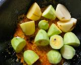 A picture of step 3 of Potol or Pointed Gourd Malaikari for lunch in Thakurbari style.