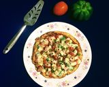 A picture of step 13 of Pan Paneer Pizza.