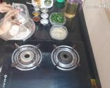 A picture of step 1 of Methi alu ke masala puri.