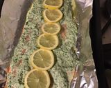 Une image de l'étape 7 de Filet de saumon sauvage en papillote au fumet de homard échalotes persil crème et citron.
