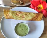 A picture of step 5 of Moong dal dosa.