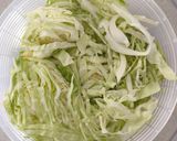 Foto del paso 1 de la receta: Ensalada de repollo, manzana con salmón en TMX
