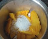 A picture of step 2 of Mango Shake with ice cream.
