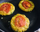 A picture of step 3 of Potato Chapli Kabab Burger 🍔.