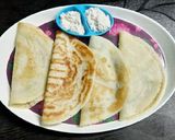 A picture of step 7 of Rava masala dosa.