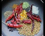 A picture of step 3 of Kerala style varutharacha sambar.