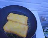 Foto langkah ke 4 dari resep Roti bakar teflon balur susu-keju-telur 🍳.