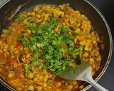 A picture of step 5 of Bitter gourd with chana dal masala.