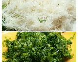A picture of step 1 of Mulyachi (Radish) bhaji.
