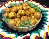 A picture of step 5 of Dry Spicy Baby Potatoes.