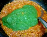 A picture of step 4 of Palak Paneer.