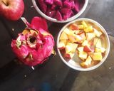 A picture of step 1 of Dragon Fruit Apple Salad.