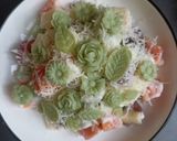 Foto langkah ke 8 dari resep Salad buah mixed agar agar matcha.