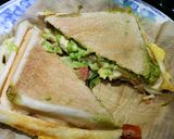 【減肥系列】牛油果雞胸肉配芝士炒蛋蕃茄青瓜絲生菜三明治的食譜步驟6照片