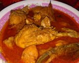 A picture of step 6 of Chicken qorma.