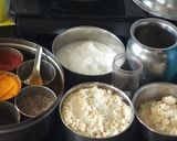 A picture of step 1 of Bihari Kadhi Badi.