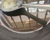 A picture of step 3 of Moong Dal Halwa.