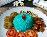 Foto langkah ke 5 dari resep 411. Nasi Liwet Bunga Telang FiberCreme.