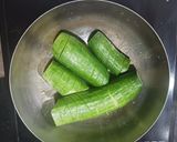 A picture of step 2 of Korean Style cucumber.