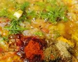 A picture of step 9 of Brinjal Potatoes Masala curry(Eggplant curry).
