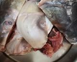 A picture of step 3 of Murighonto (Fish head curry with lentil).