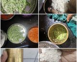 A picture of step 4 of Tricolour puttu.