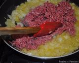 A picture of step 2 of Persian Stuffed bell peppers.