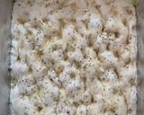 A picture of step 6 of Overnight 89% Hydration Garlic and Rosemary Focaccia.