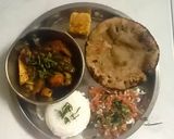A picture of step 3 of Brinjal potatoes sabzi (eggplant).