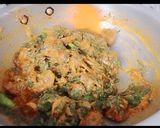 A picture of step 3 of Palak Gosht.