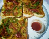 A picture of step 3 of Open Masala Sandwich.