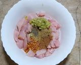 A picture of step 1 of Chicken Malai Boti.