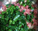A picture of step 5 of Hara bhara Besan ka Chilla / Stuffed besan chilla.