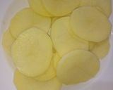 A picture of step 1 of Chicken flavoured alu pakora.