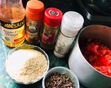 A picture of step 1 of Spicy Tomato Jam.