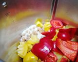 Foto del passaggio 3 della ricetta Burger di ceci con peperoni