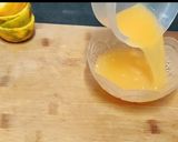A picture of step 2 of Orange strawberry squash flan.