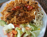 Foto del paso 4 de la receta: Tallarines con tomate y champiñones