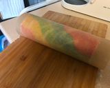 A picture of step 5 of Rainbow Swiss Roll.