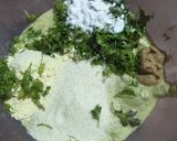 A picture of step 3 of Moong dal handvo and handvo muffins.