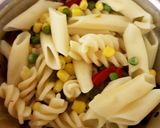 A picture of step 2 of My Veggie, Salad, Chicken & Pasta. 😃.