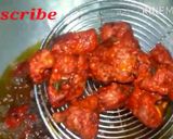 A picture of step 9 of Chicken 65.