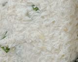 A picture of step 3 of Nasi Lemak/ Malaysian rice.