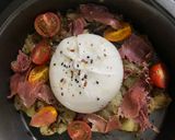 Foto del paso 6 de la receta: Berenjena al horno con tomates cherry, jamón serrano y burrata