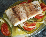 Foto del paso 7 de la receta: Perca al horno con verduras