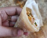 A picture of step 12 of Poha onion triangle samosa.