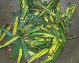ढाबा स्टाईल मसाला भेंडी (Dhaba Style Masala Bhendi Recipe In Marathi) रेसिपी स्टेप 3 फोटो 