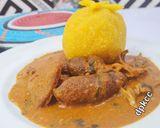 A picture of step 3 of Ogbono soup.